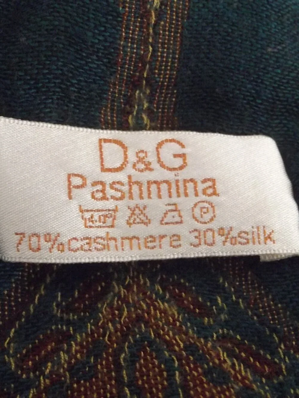 D&G Dolce & Gabbana Pashmina - Cashmere & Silk - Jewel Tones Scarf / Wrap